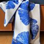 Throw blankets - Wool blanket plaid, Ginkgo Princess Blue - WOOL ONLY BY JOWOLLINA
