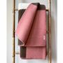 Plaids - Plaid couverture en laine, Carré Tricolore Faded Rose-Brownie - WOOL ONLY BY JOWOLLINA
