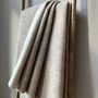 Throw blankets - Wool blanket plaid, Nature Beige - WOOL ONLY BY JOWOLLINA