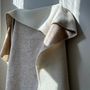 Throw blankets - Wool blanket plaid, Nature Beige - WOOL ONLY BY JOWOLLINA