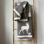 Plaids - Plaid couverture en laine, Cerf Beige Marron - WOOL ONLY BY JOWOLLINA