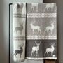 Throw blankets - Wool blanket plaid, Deer Beige Brown - WOOL ONLY BY JOWOLLINA