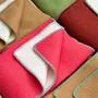 Throw blankets - Wool blanket plaid, Coral - WOOL ONLY BY JOWOLLINA