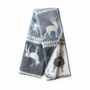 Plaids - Plaid couverture en laine, Cerf Gris - WOOL ONLY BY JOWOLLINA