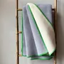 Plaids - Plaid couverture en laine, Gris Vert Pomme - WOOL ONLY BY JOWOLLINA