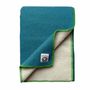 Plaids - Plaid couverture en laine, Sea Wave Green Apple - WOOL ONLY BY JOWOLLINA