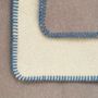 Plaids - Plaid couverture en laine, Bleu Gris Sable - WOOL ONLY BY JOWOLLINA