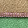 Throw blankets - Wool blanket plaid, Green Camel Pink - WOOL ONLY BY JOWOLLINA