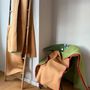 Throw blankets - Wool blanket plaid, Green Camel Red - WOOL ONLY BY JOWOLLINA