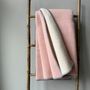 Throw blankets - Wool blanket plaid, Soft Pink - WOOL ONLY BY JOWOLLINA