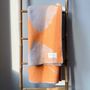 Throw blankets - Wool blanket plaid, Ginkgo Peach Harmony - WOOL ONLY BY JOWOLLINA
