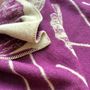 Plaids - Plaid couverture en laine, Ginkgo Vintage Prune - WOOL ONLY BY JOWOLLINA
