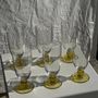 Verres à pied - 6 verres longs pied boule jaune - OFFICE OBJETS