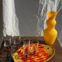 Carafes - 6 dark yellow stemmed water glasses - OFFICE OBJETS