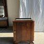 Other tables - Art Deco wooden bedside table with marble top and one drawer - OFFICE OBJETS