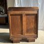Other tables - Art Deco wooden bedside table with marble top and one drawer - OFFICE OBJETS
