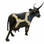 Outdoor decorative accessories - Recycled Metal Sculpture Cow 40cm - TERRE SAUVAGE