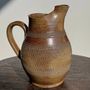 Carafes - Beige Berry stoneware carafe with friezes and gridded geometric patterns - OFFICE OBJETS