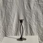 Bougeoirs et photophores  - Petit bougeoir argenté moderne vintage Made in England, Silver plate of Englande. IANTE. H16 - OFFICE OBJETS