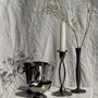 Bougeoirs et photophores  - Petit bougeoir argenté moderne vintage Made in England, Silver plate of Englande. IANTE. H16 - OFFICE OBJETS