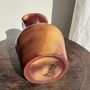 Carafes - Very large burgundy and beige ceramic carafe. H24. Brand: Auslnay - OFFICE OBJETS