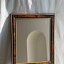 Mirrors - Small vintage mirror with floral and gold frame H43.5 - OFFICE OBJETS