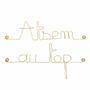 Autres décorations murales - Cadeau de fin d'année scolaire "ATSEM au top" - Laiton - BIJOUX DE MUR