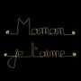 Other wall decoration - Mother's Day Gift "Mom I love you" - Gold-Plated Brass - BIJOUX DE MUR