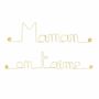 Autres décorations murales - Cadeau Fête des mères "Maman on t'aime" - Laiton Doré - BIJOUX DE MUR