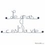 Autres décorations murales - Citation Cuisine en fil de fer " Le gras, c'est la vie " - BIJOUX DE MUR