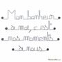 Other wall decoration - Quote on wire "Happiness and Love" - to pin - B - BIJOUX DE MUR