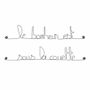 Autres décorations murales - Citation en fil de fer " Le bonheur est sous la couette " - BIJOUX DE MUR
