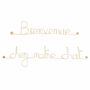 Other wall decoration - Gold-plated brass wall decoration: "Welcome to our cat's home" - BIJOUX DE MUR