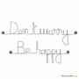 Other wall decoration - Don't worry, be happy wire wall decoration - BIJOUX DE MUR
