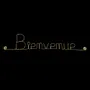 Autres décorations murales - Décoration Murale - Mot en fil de Laiton Doré " Bienvenue " - BIJOUX DE MUR