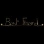 Other wall decoration - Gold Brass Wire Wall Decor - Best Friend - BIJOUX DE MUR
