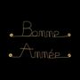 Other wall decoration - Gold Brass Wire Wall Decor - Happy Holidays - BIJOUX DE MUR