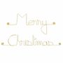 Autres décorations murales - Décoration Murale en Fil de Laiton Doré - Merry Christmas - BIJOUX DE MUR