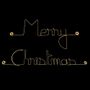 Autres décorations murales - Décoration Murale en Fil de Laiton Doré - Merry Christmas - BIJOUX DE MUR