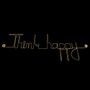Autres décorations murales - Décoration Murale Laiton Doré " Think happy " - à punaiser - BIJOUX DE MUR