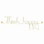 Autres décorations murales - Décoration Murale Laiton Doré " Think happy " - à punaiser - BIJOUX DE MUR