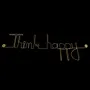 Autres décorations murales - Décoration Murale Laiton Doré " Think happy " - à punaiser - BIJOUX DE MUR