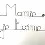 Other wall decoration - Grandmothers' Day "Grandma I love you" - in Wire - BIJOUX DE MUR