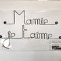 Other wall decoration - Grandmothers' Day "Grandma I love you" - in Wire - BIJOUX DE MUR