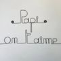 Other wall decoration - Grandfathers' Day "We love you Grandpa" - in Wire - BIJOUX DE MUR