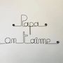 Autres décorations murales - Fête des Pères " Papa on t'aime " - en Fil de Fer - BIJOUX DE MUR