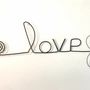 Other wall decoration - Daisy Flower - "Love" - Wire Wall Decoration - BIJOUX DE MUR