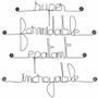Other wall decoration - Set of small wire messages - TEENAGE BOY - BIJOUX DE MUR