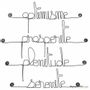 Other wall decoration - Set of small wire words - POSITIVE - BIJOUX DE MUR