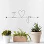 Autres décorations murales - Message d'amour : I love you - Saint Valentin - Mariage - BIJOUX DE MUR